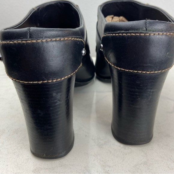 Cole Haan Sabrena Leather Heeled Slip On Clog - Picture 12 of 16